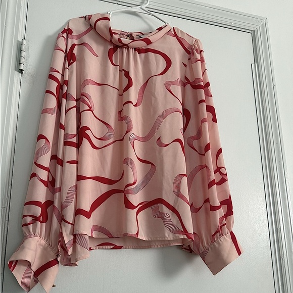 Liz Claiborne Tops - Liz Claiborne Pink and Red Swirl Blouse